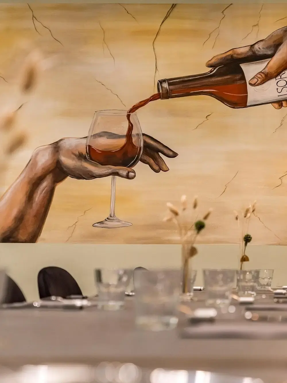 Dipinto nella sala del Ristorante Pizzeria Barallino vicino Altopascio